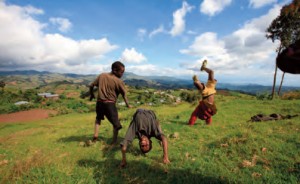 Displaced and growing populations pushing into once undisturbed highland forests, Gishwati Forest, Rwanda.