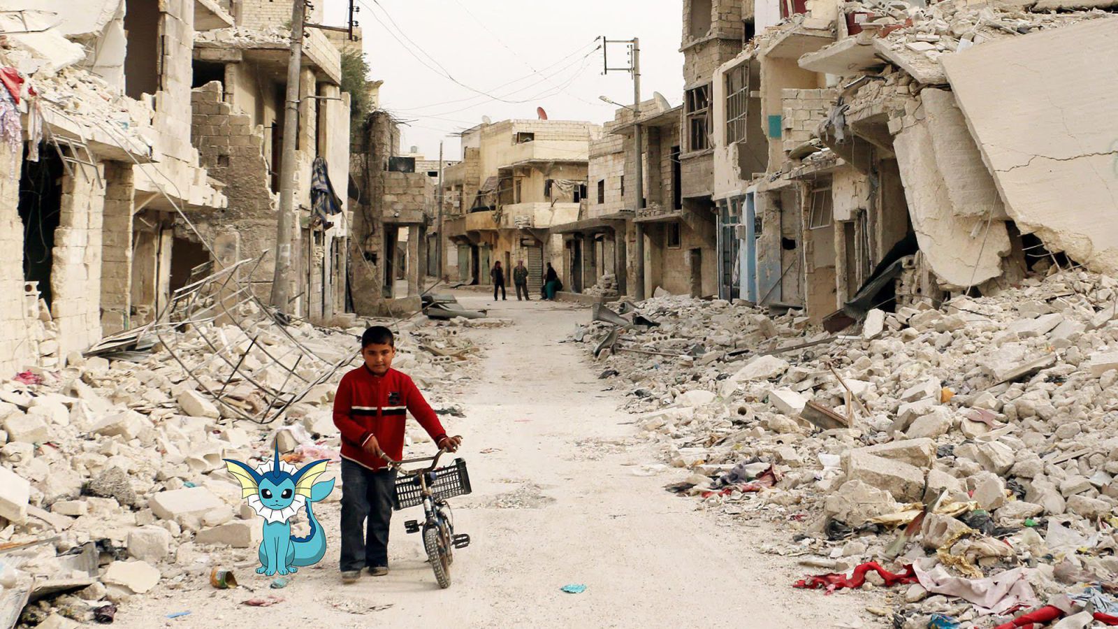 Activists invoke the Pokemon Go craze to draw attention to the plight of children in Syria.