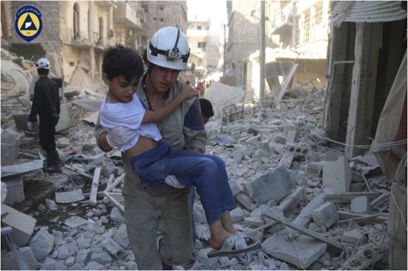White Helmets’ or Syria Civil Defence volunteers who rescue civilians from bombings were awarded the 2016 Right Livelihood Award. 