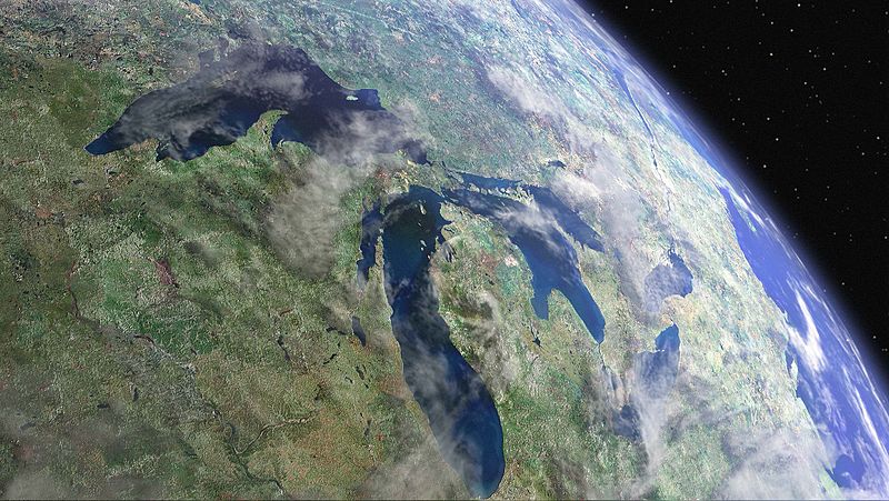 Satellite Image of the Great Lakes