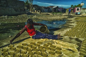 Clay cakes are a symbol of poverty in Haiti.