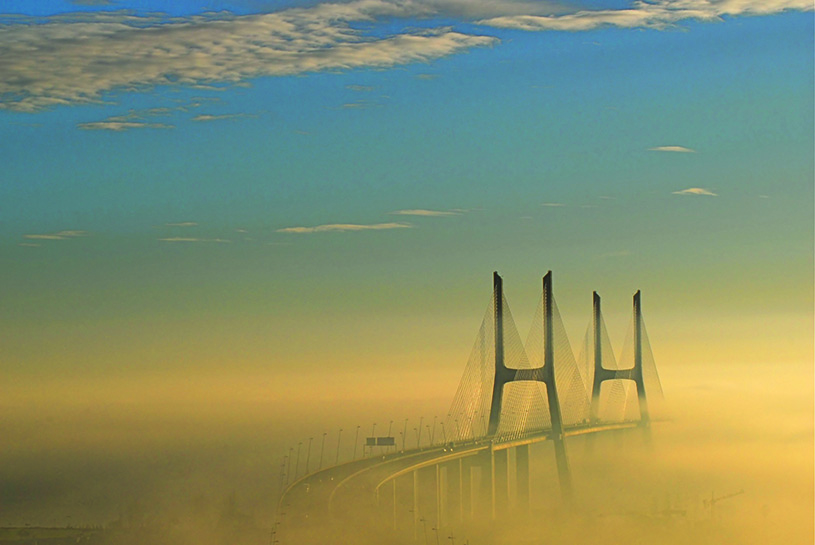 Bridging between inner and outer, masculine and feminine. Vasco da Gama Bridge, Lisbon, Portugal. photography |wikimedia commons, F. Mira,